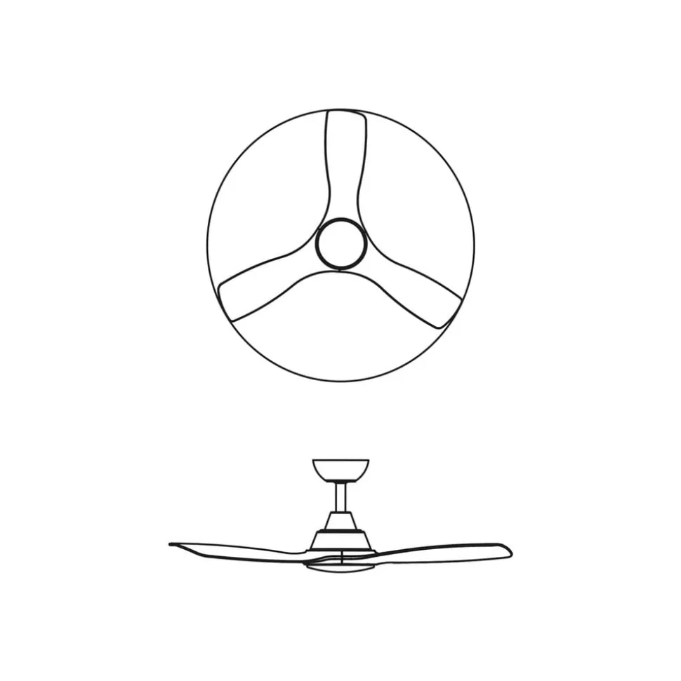 Philips LED-ventilator Olas, Ø 106 cm, brun/sort, støjsvag