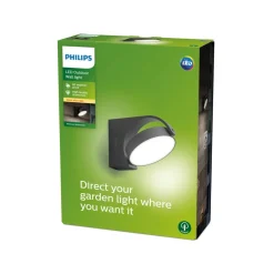 Philips Mimosa udendørs LED-væglampe, justerbar