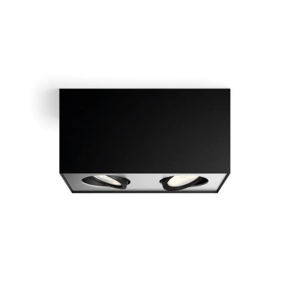 Philips myLiving Box LED-spot, 2 lyskilder, sort