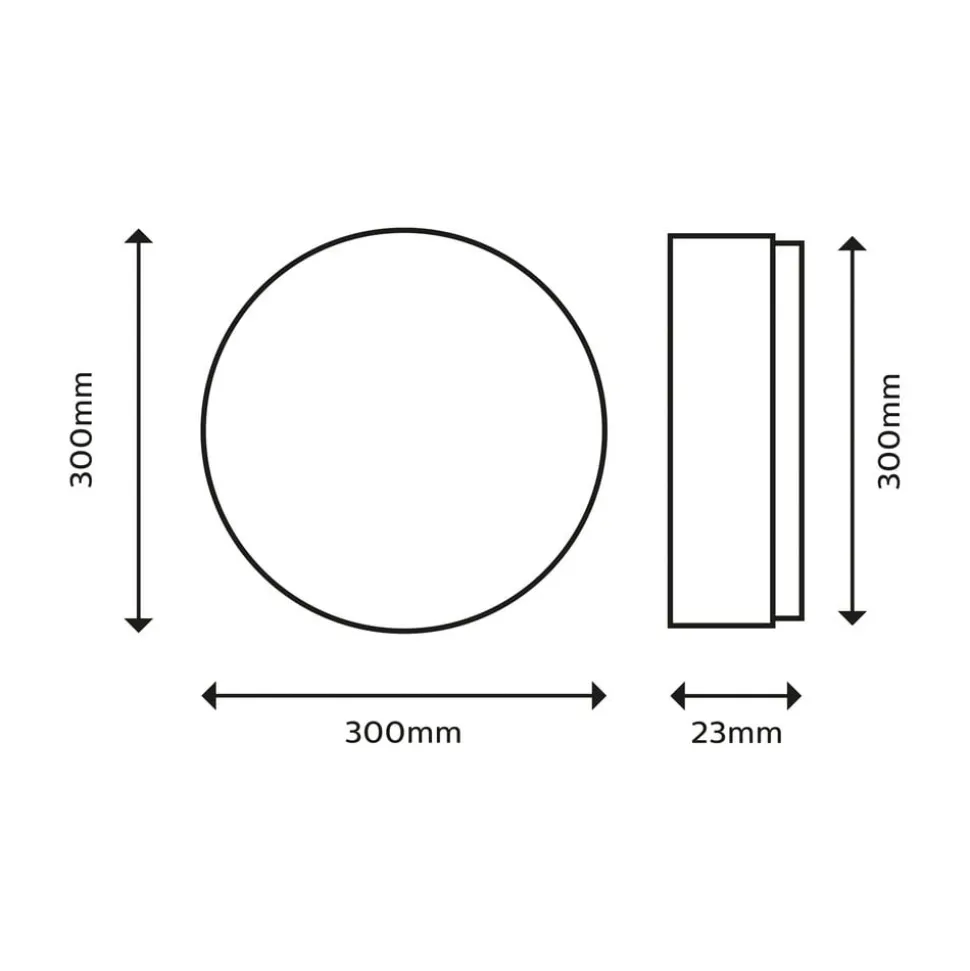 Philips SuperSlim LED IP44 2.700K Ø 29,5 cm hvid