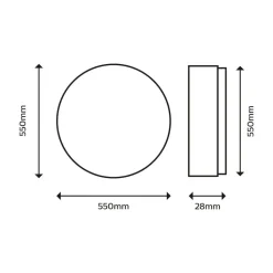 Philips SuperSlim loftlampe 2.700K Ø54cm hvid