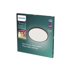 Philips SuperSlim loftslampe 2.700K Ø54cm sort