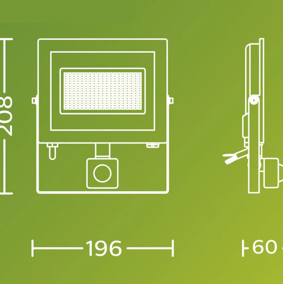 Philips udendørs LED-spot Lois UE Sensor, 24 W, 3.000 K IP65