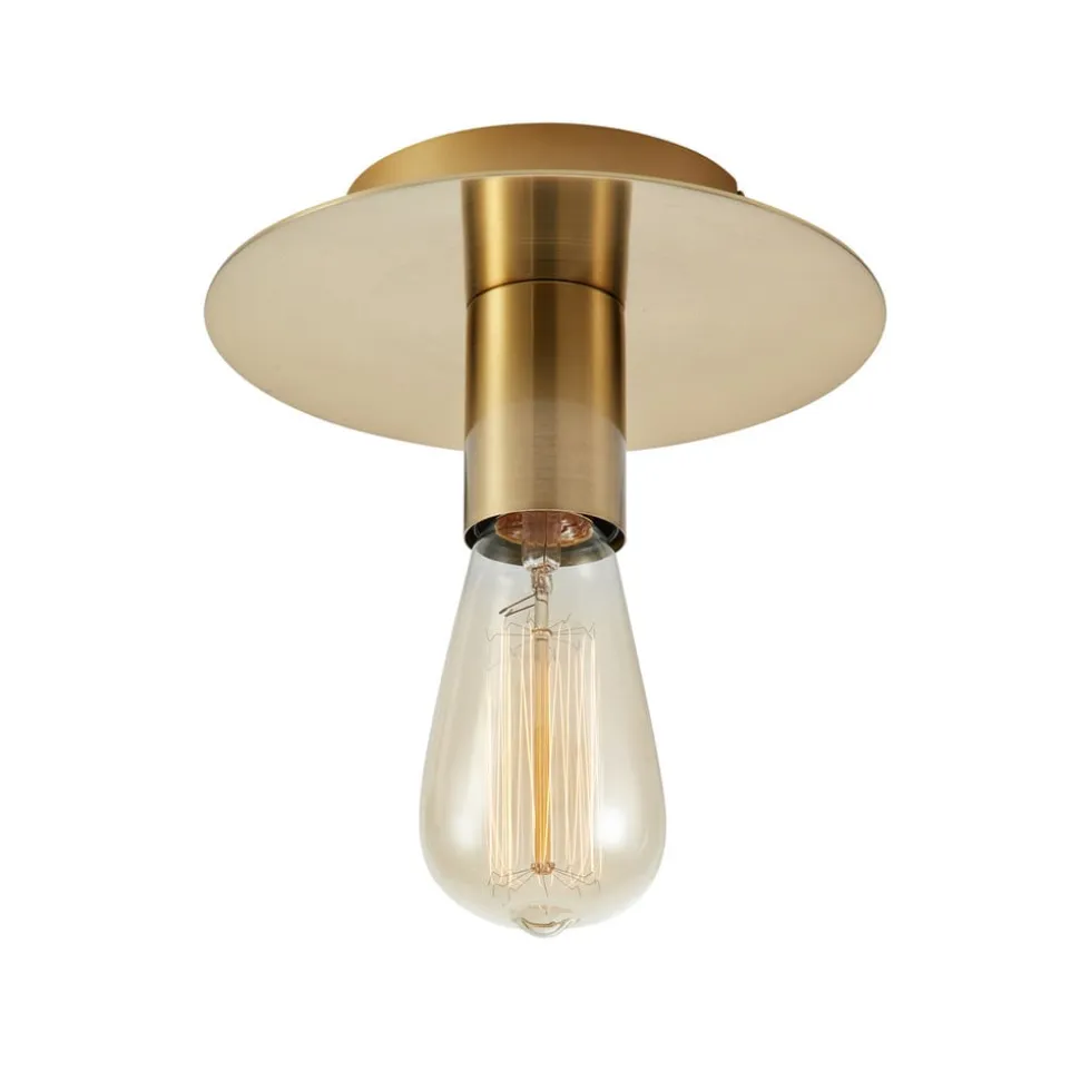 Piatto loftlampe med E27-fatning, messing