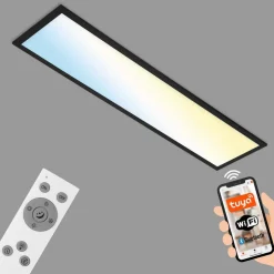 Piatto S WiFi LED-loftlampe Bluetooth CCT fjernb.