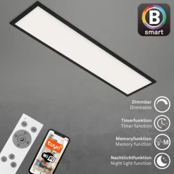 Piatto S WiFi LED-loftlampe Bluetooth CCT fjernb.