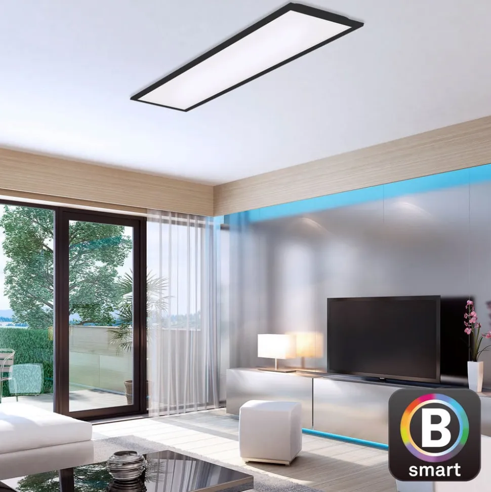 Piatto S WiFi LED-loftlampe Bluetooth CCT fjernb.