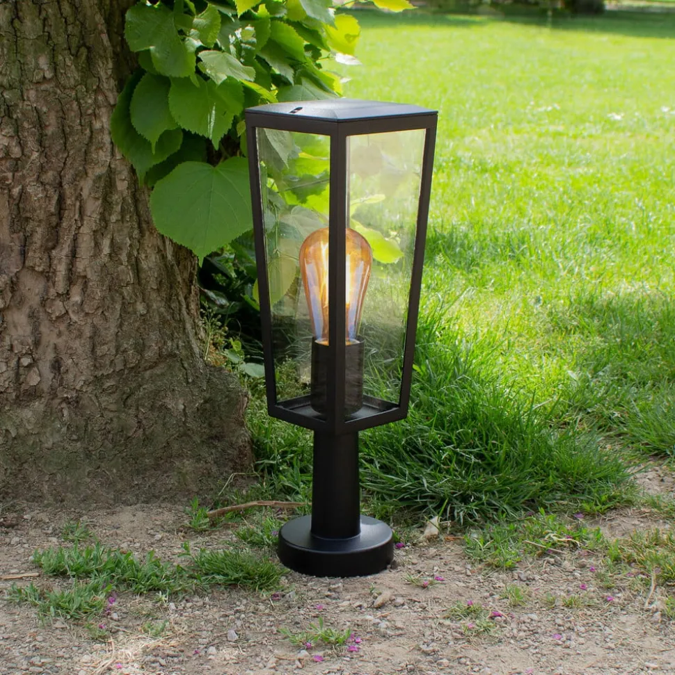 Pine sokkellampe af aluminium og glas, IP44