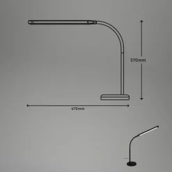 Pivaz LED-bordlampe, touch-dæmper, sort