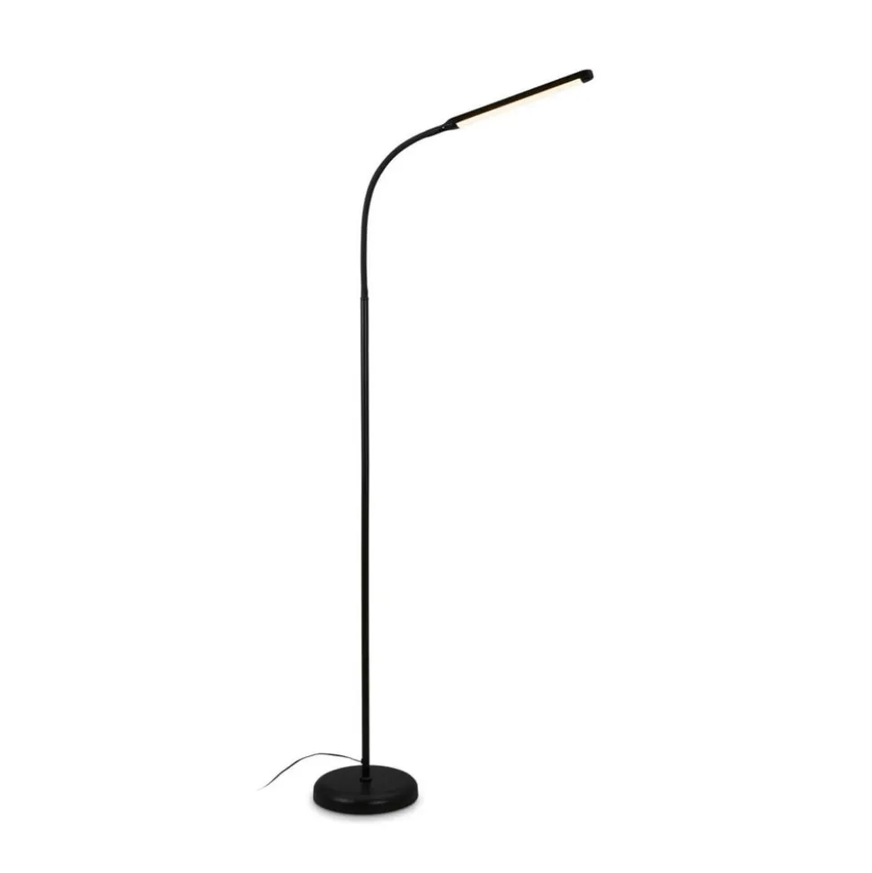 Pivaz LED-gulvlampe justerbar berøringsdæmper sort