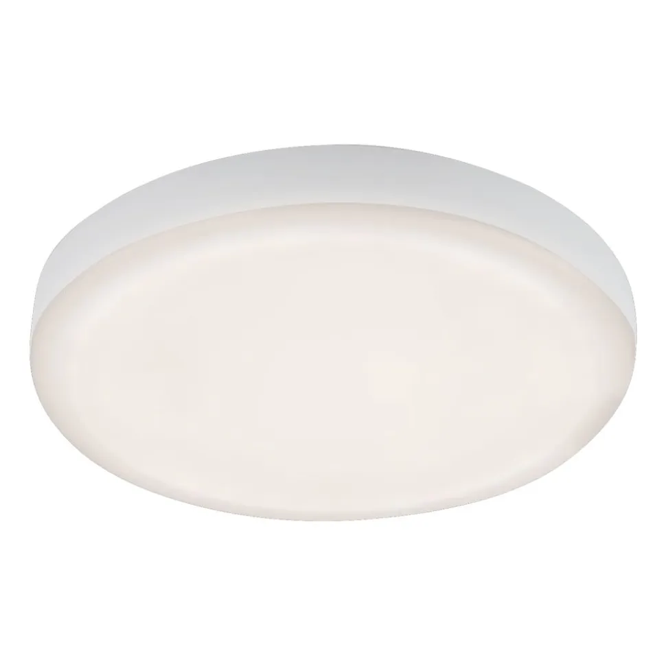 Plat LED-indbygningsspot, hvid, Ø 10 cm, 4.000K