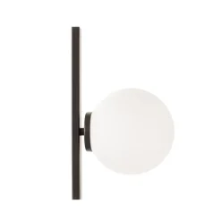 Pluto væglampe, 1 lyskilde, sort/hvid, afbryder