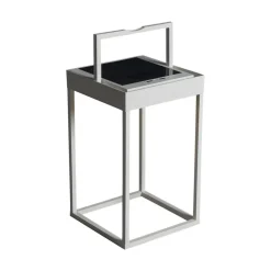 Portofino LED-solcellelygte, væg/bord, hvid
