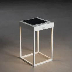 Portofino LED-solcellelygte, væg/bord, hvid