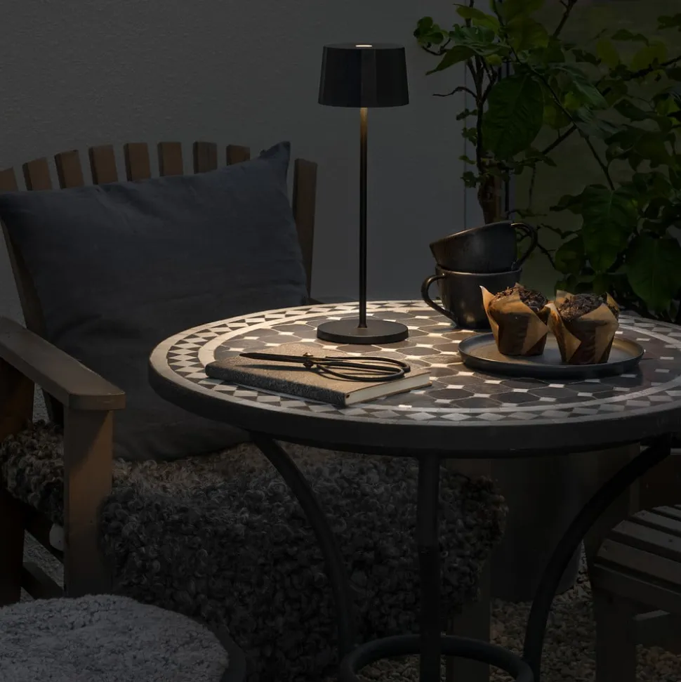 Positano LED-bordlampe til udendørs brug, sort