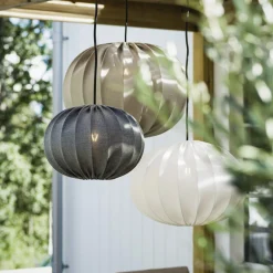 PR Home Hilma hængelampe udendørs, grå Ø 50 cm