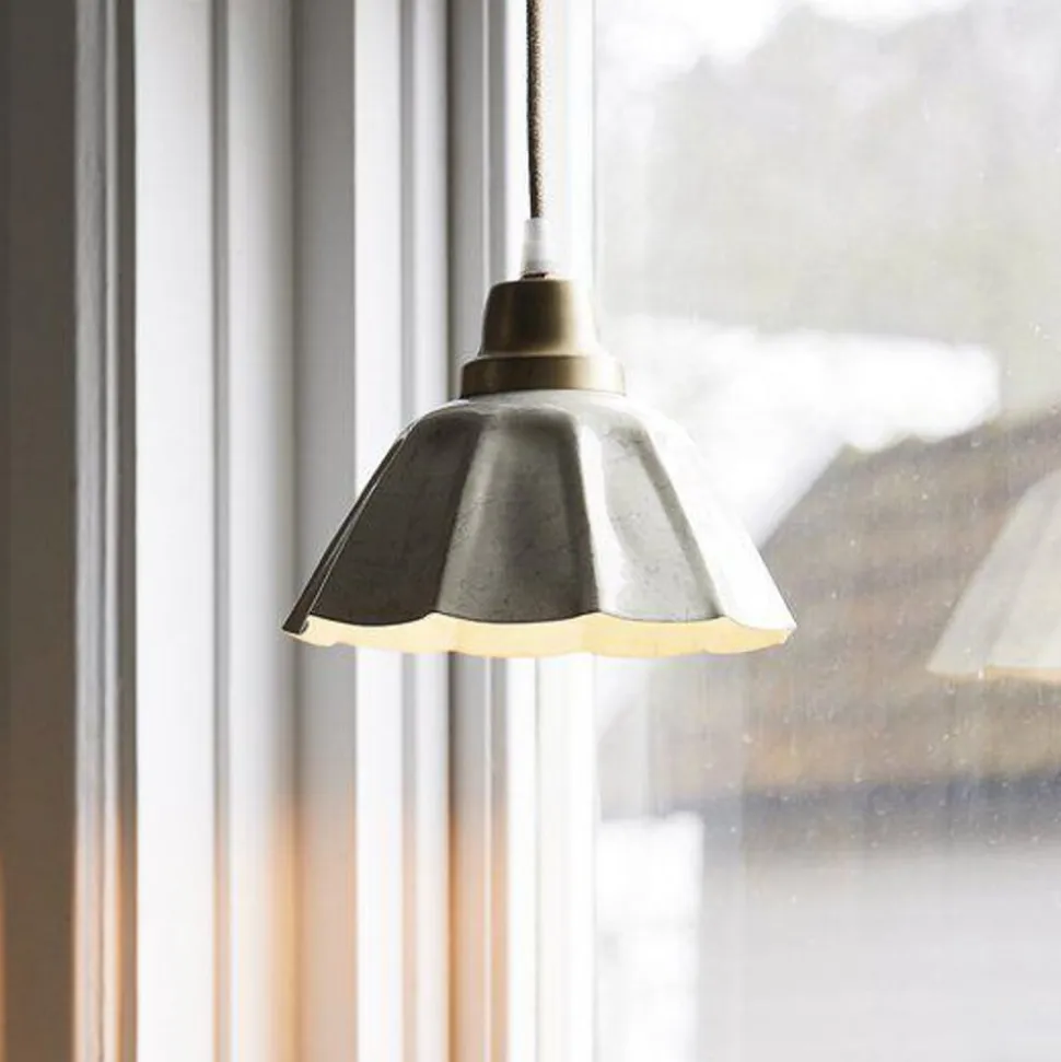 PR Home Hængelampe Ester, offwhite, Ø 17 cm, jern stik