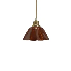 PR Home Hængelampe Ester, terracotta, Ø 17 cm, jernstik
