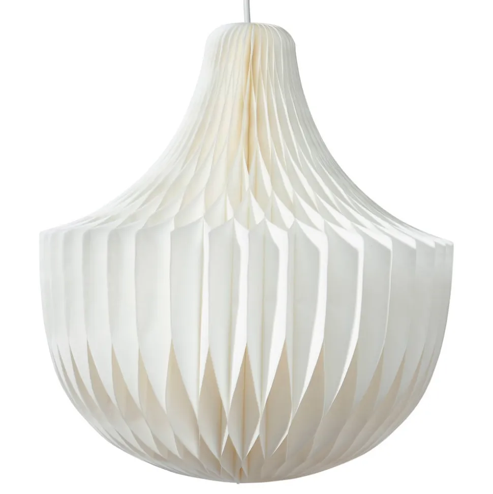 PR Home hængelampe Vicky, hvid, papir, Ø 40 cm, 3 x E14