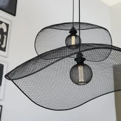 PR Home Hængelampe Vivi, Ø 79 cm, sort, metal
