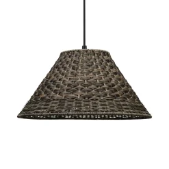 PR Home udendørs hængelampe LISEN, brun, stik, Ø 45 cm