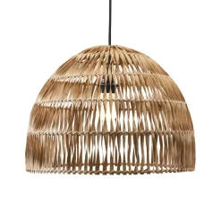 PR Home udendørs hængelampe Lace naturfiber, stikledning, Ø46cm