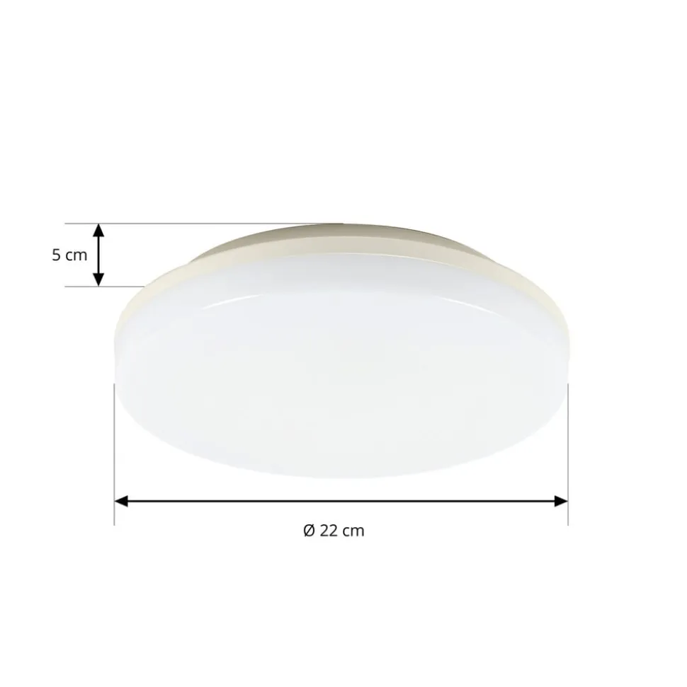 Prios Artin LED-loftlampe, sensor, rund, 22 cm