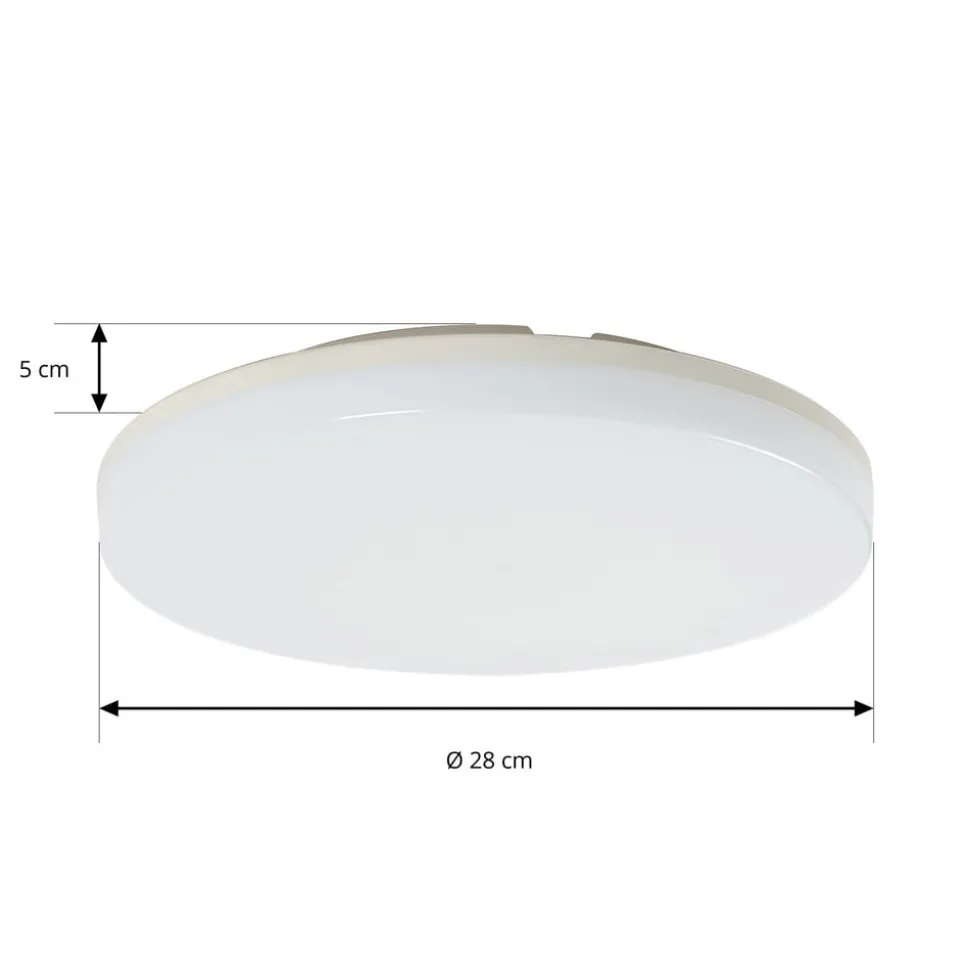 Prios Artin LED-loftlampe, sensor, rund, 28 cm