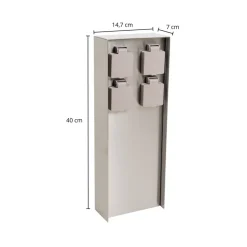 Prios Foranda energisøjle, 4 stk., stål, 40 cm