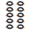 Prios forsænket loftlampe Fibur, sort, zink, Ø8,2cm, 10stk