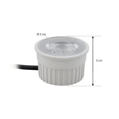 Prios indbygget loftspot Fibur med LED-modul, beige, sæt med 10 stk