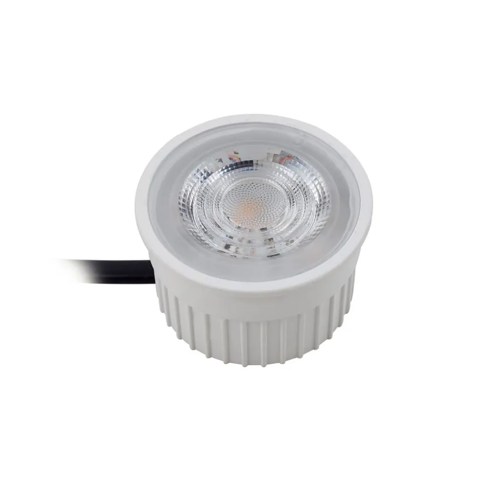 Prios indbygget loftspot Fibur med LED-modul, beige, sæt med 10 stk