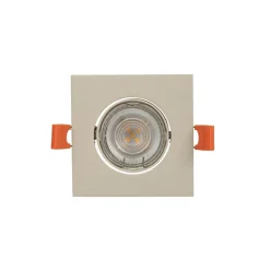 Prios indbygningslampe Fibur, beige, 9 cm, GU10