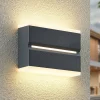 Prios Itarion udendørs LED-væglampe, opalhvid skærm