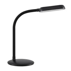 Prios LED genopladelig bordlampe Opira, sort, USB, touchdæmper