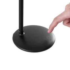 Prios LED genopladelig bordlampe Opira, sort, USB, touchdæmper