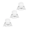 Prios LED indbygningslampe Shima, hvid, 7W, 3000K, 3 enheder, dæmpbar