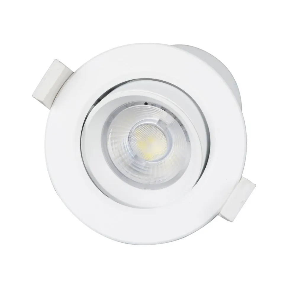 Prios LED indbygningslampe Shima, hvid, 7W, 3000K, 3 enheder, dæmpbar