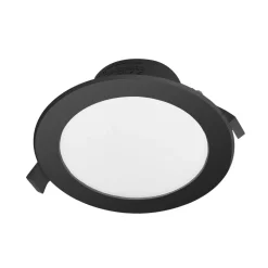 Prios LED indbygningsspot Rida, sort, 14,5 cm, 12 W, CCT