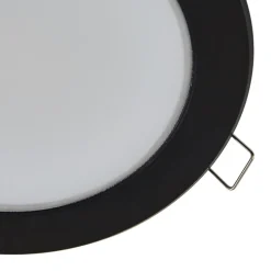 Prios LED indbygningsspot Rida, sort, 14,5 cm, 12 W, CCT