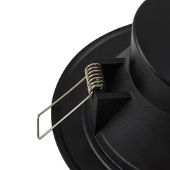 Prios LED indbygningsspot Rida, sort, 14,5 cm, 12 W, CCT