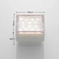 Prios LED nedgravningslampe Ewgenie, 10 cm, transparent