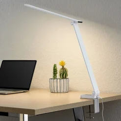 Prios LED-bordlampe Tamarin, højde 40 cm, hvid, dæmpbar