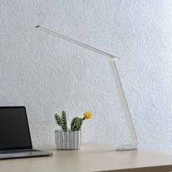 Prios LED-bordlampe Tamarin, højde 40 cm, hvid, dæmpbar