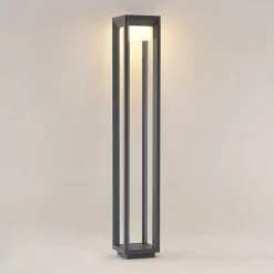 Prios LED-gadelampe Gamion, 90 cm, antracit, metal, IP54