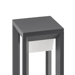 Prios LED-gadelampe Gamion, 90 cm, antracit, metal, IP54