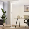 Prios LED-gulvlampe til kontor Taronis, hvid, 195 cm, dæmpbar