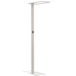Prios LED-gulvlampe til kontor Taronis, hvid, 195 cm, dæmpbar