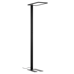 Prios LED-gulvlampe til kontor Taronis, sort, 195 cm, dæmpbar
