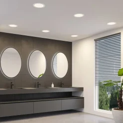 Prios LED-indbygningslampe Cadance, hvid, 22 cm, sæt med 3, CCT